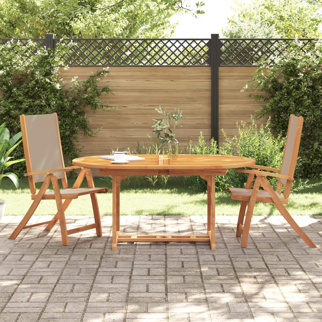 Tuinstoelen inklapbaar 2 st massief acaciahout en textileen is nu te koop bij PeponiXL, paradijselijk wonen!