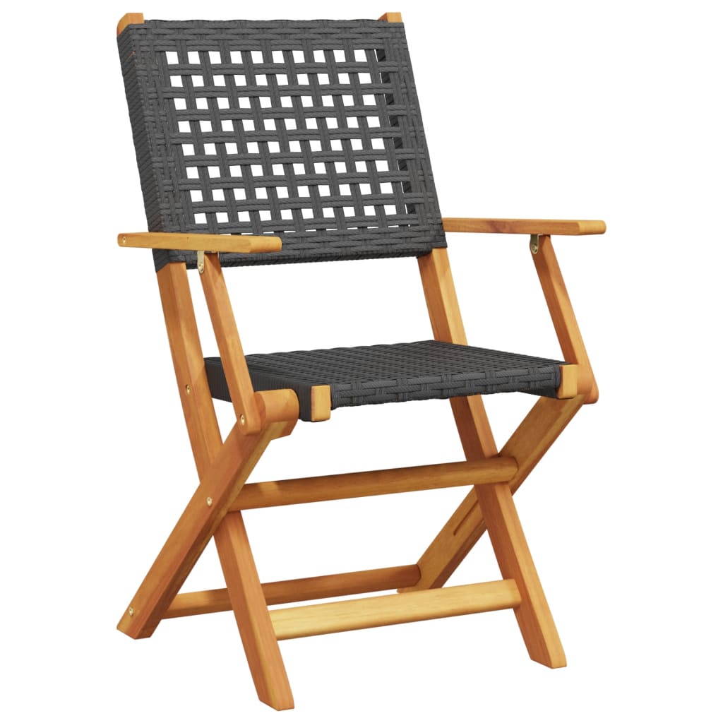 5-delige Tuinset poly rattan en massief hout zwart is nu te koop bij PeponiXL, paradijselijk wonen!