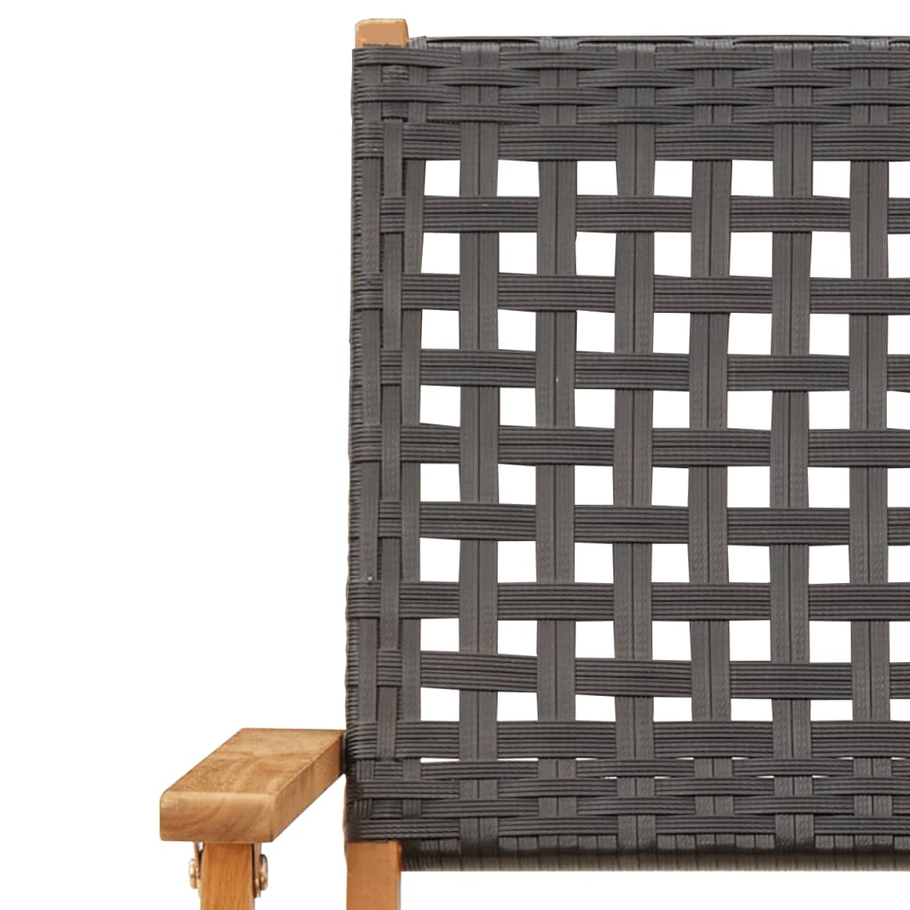 5-delige Tuinset poly rattan en massief hout zwart is nu te koop bij PeponiXL, paradijselijk wonen!