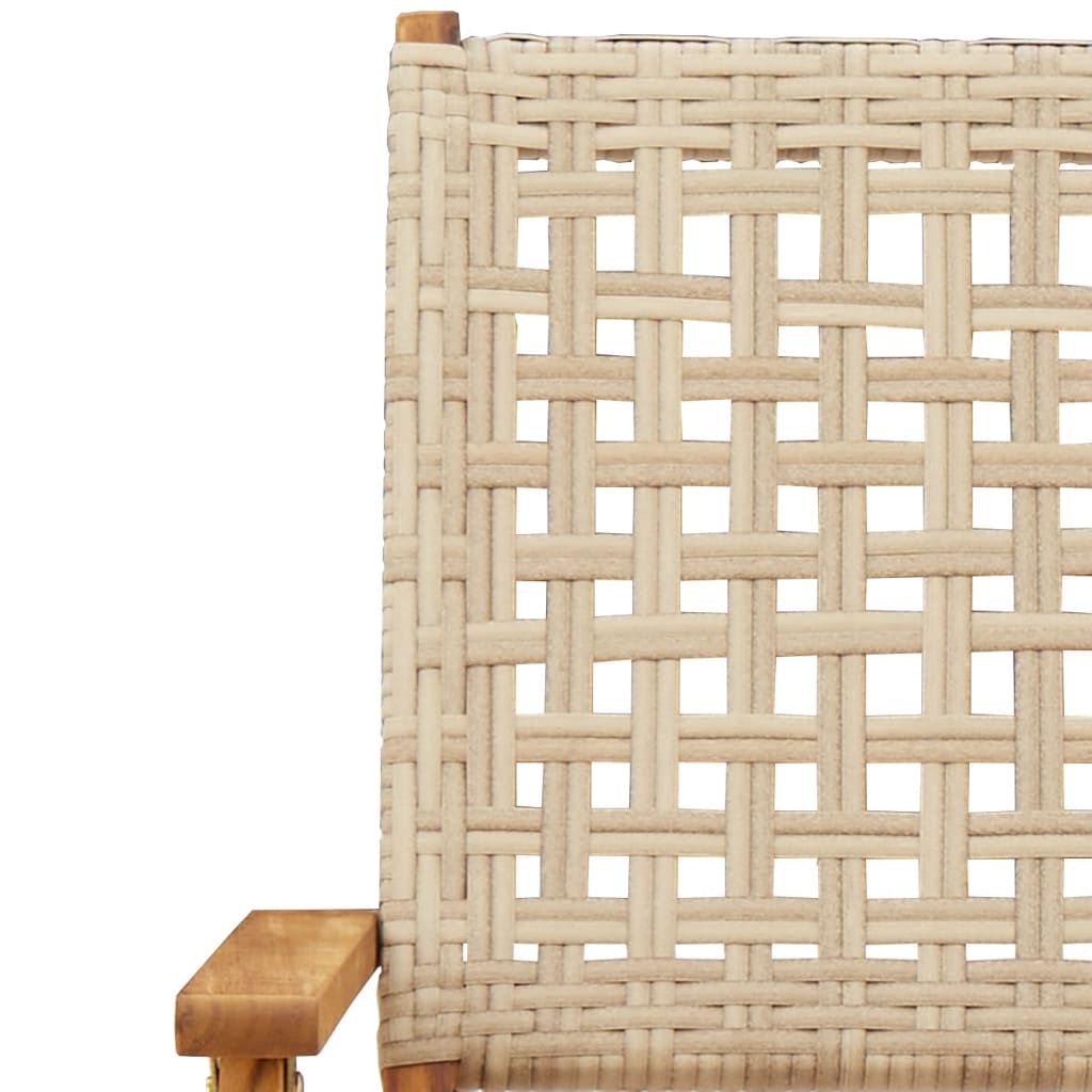 5-delige Tuinset poly rattan en massief hout beige is nu te koop bij PeponiXL, paradijselijk wonen!