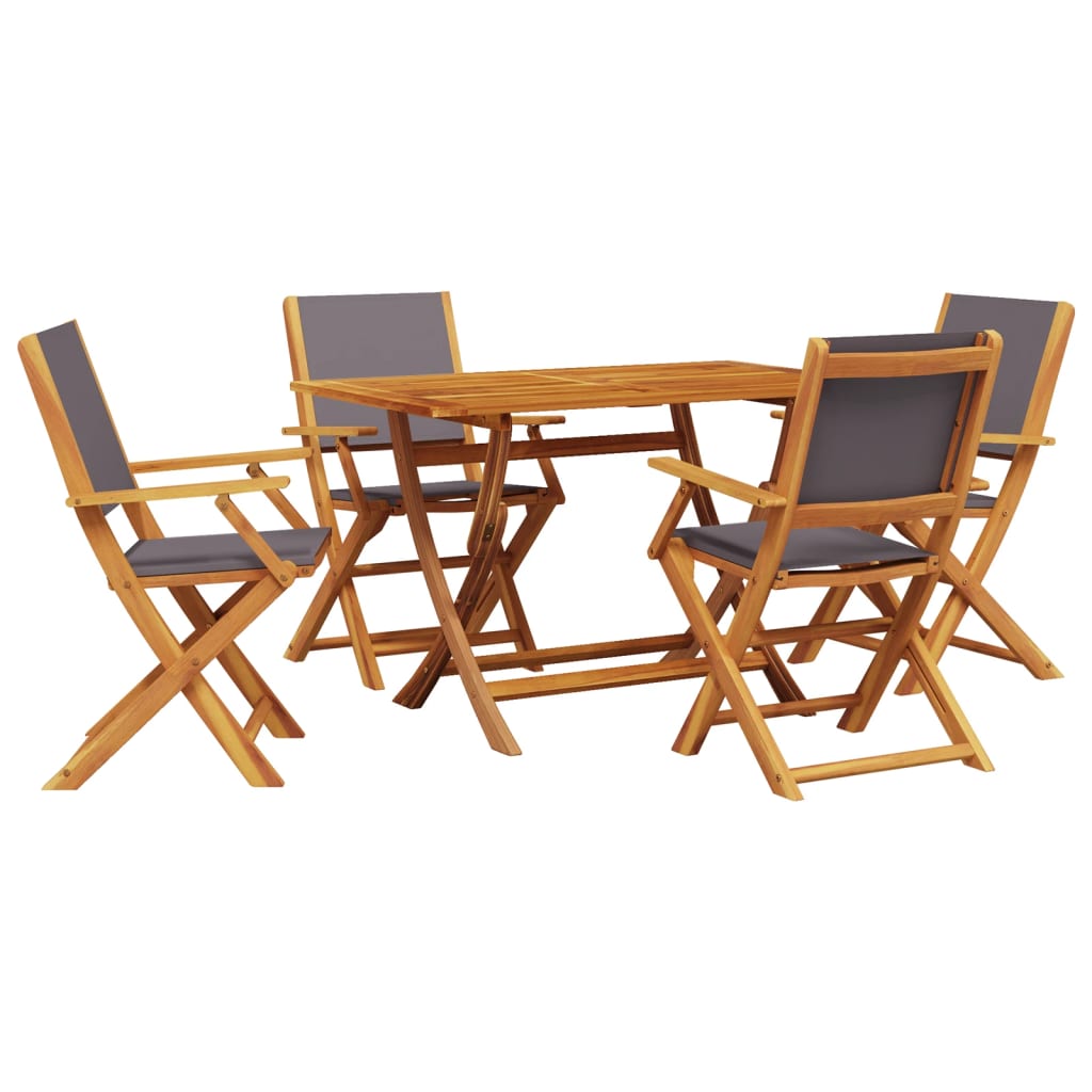 5-delige Tuinset massief hout en stof antracietkleurig is nu te koop bij PeponiXL, paradijselijk wonen!