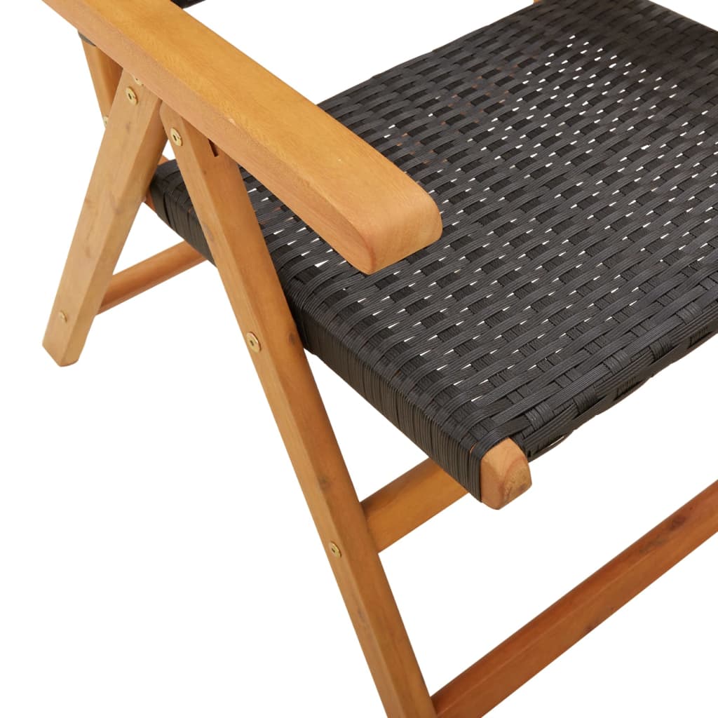 7-delige Tuinset poly rattan en massief hout zwart is nu te koop bij PeponiXL, paradijselijk wonen!