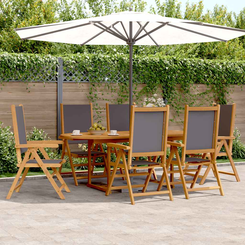 7-delige Tuinset massief hout en stof antracietkleurig is nu te koop bij PeponiXL, paradijselijk wonen!