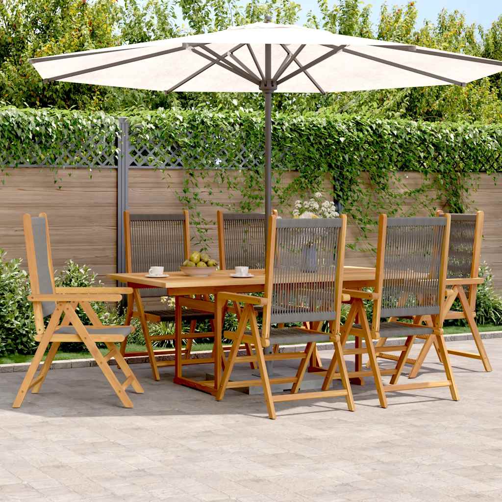 7-delige Tuinset polypropeen en massief hout grijs is nu te koop bij PeponiXL, paradijselijk wonen!