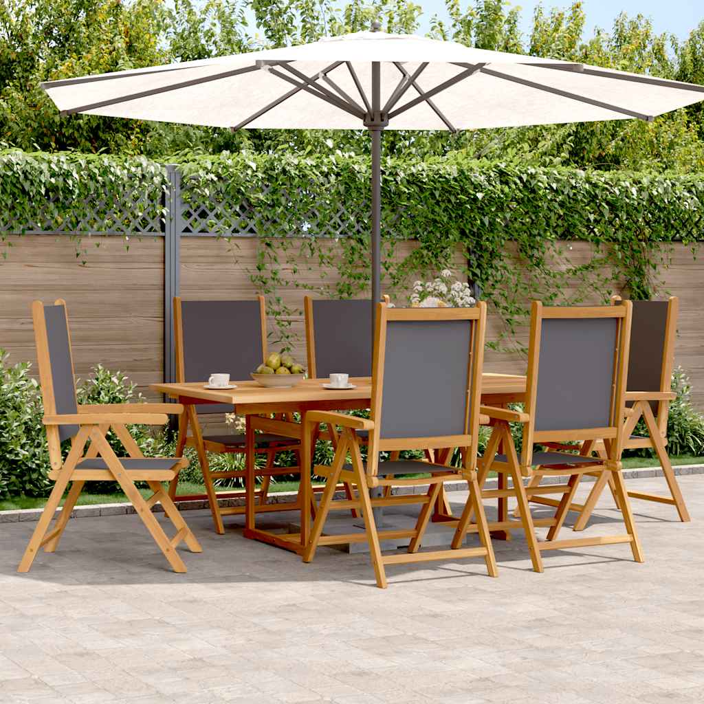 7-delige Tuinset massief hout en stof antracietkleurig is nu te koop bij PeponiXL, paradijselijk wonen!