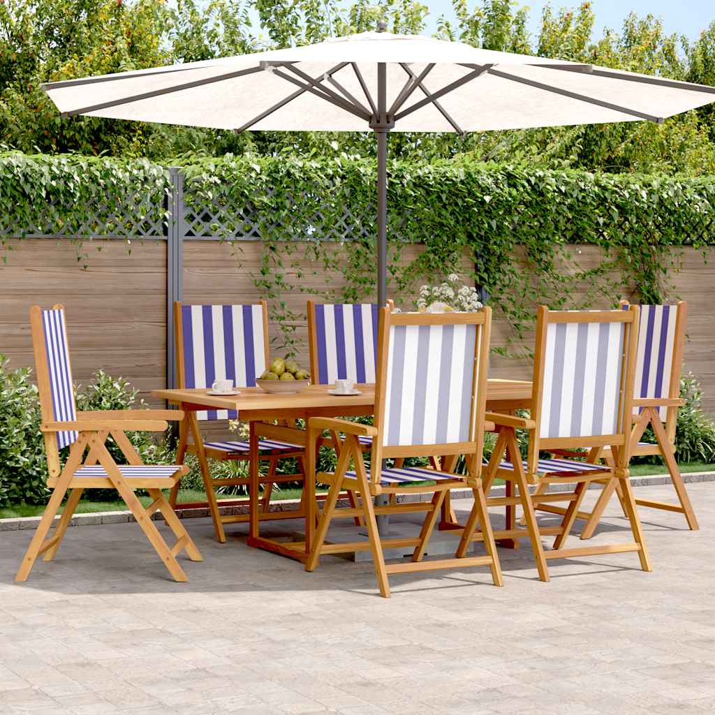 7-delige Tuinset massief hout en stof blauw en wit is nu te koop bij PeponiXL, paradijselijk wonen!