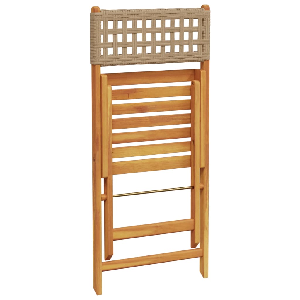 3-delige Bistroset poly rattan en massief hout beige is nu te koop bij PeponiXL, paradijselijk wonen!