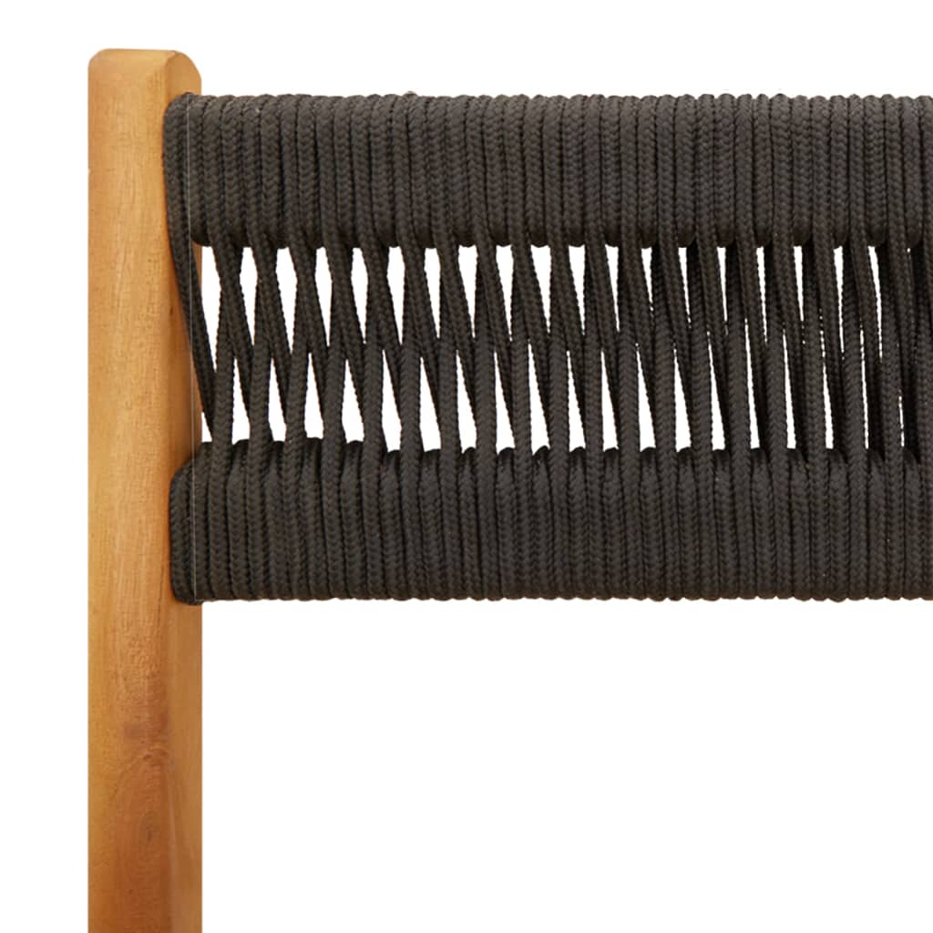 3-delige Bistroset polypropeen en massief hout zwart is nu te koop bij PeponiXL, paradijselijk wonen!