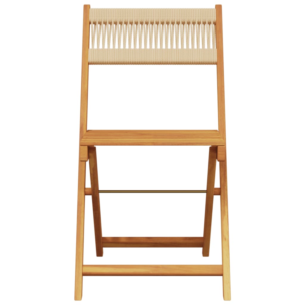 3-delige Bistroset polypropeen en massief hout beige is nu te koop bij PeponiXL, paradijselijk wonen!