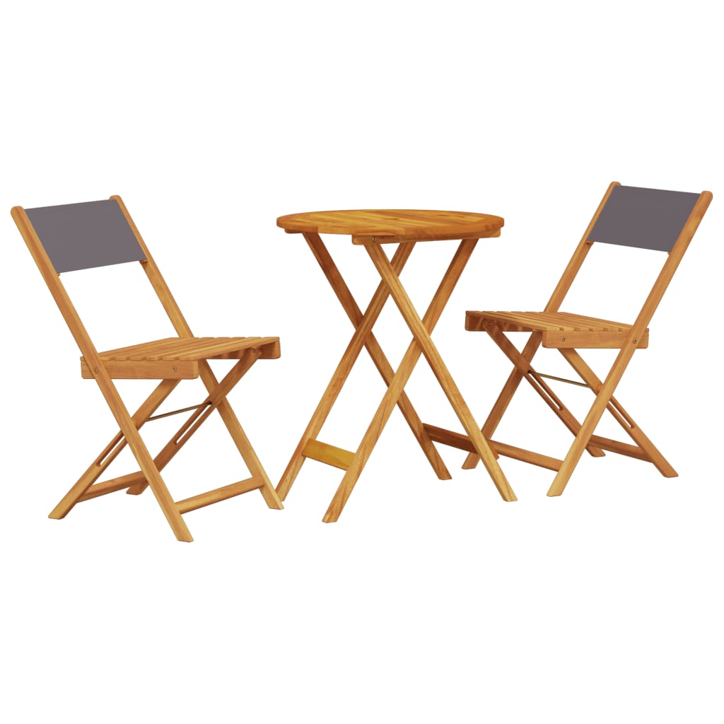 3-delige Bistroset stof en massief hout antracietkleurig is nu te koop bij PeponiXL, paradijselijk wonen!