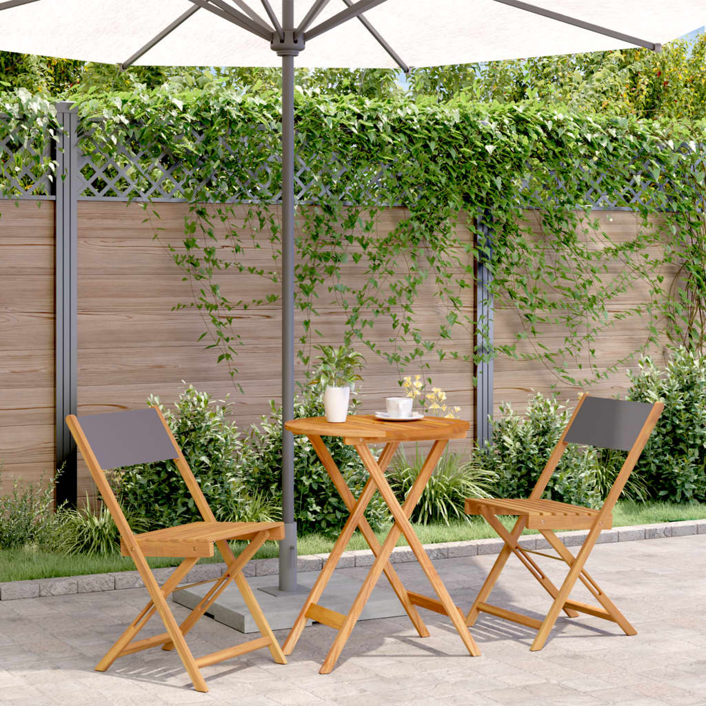 3-delige Bistroset stof en massief hout antracietkleurig is nu te koop bij PeponiXL, paradijselijk wonen!