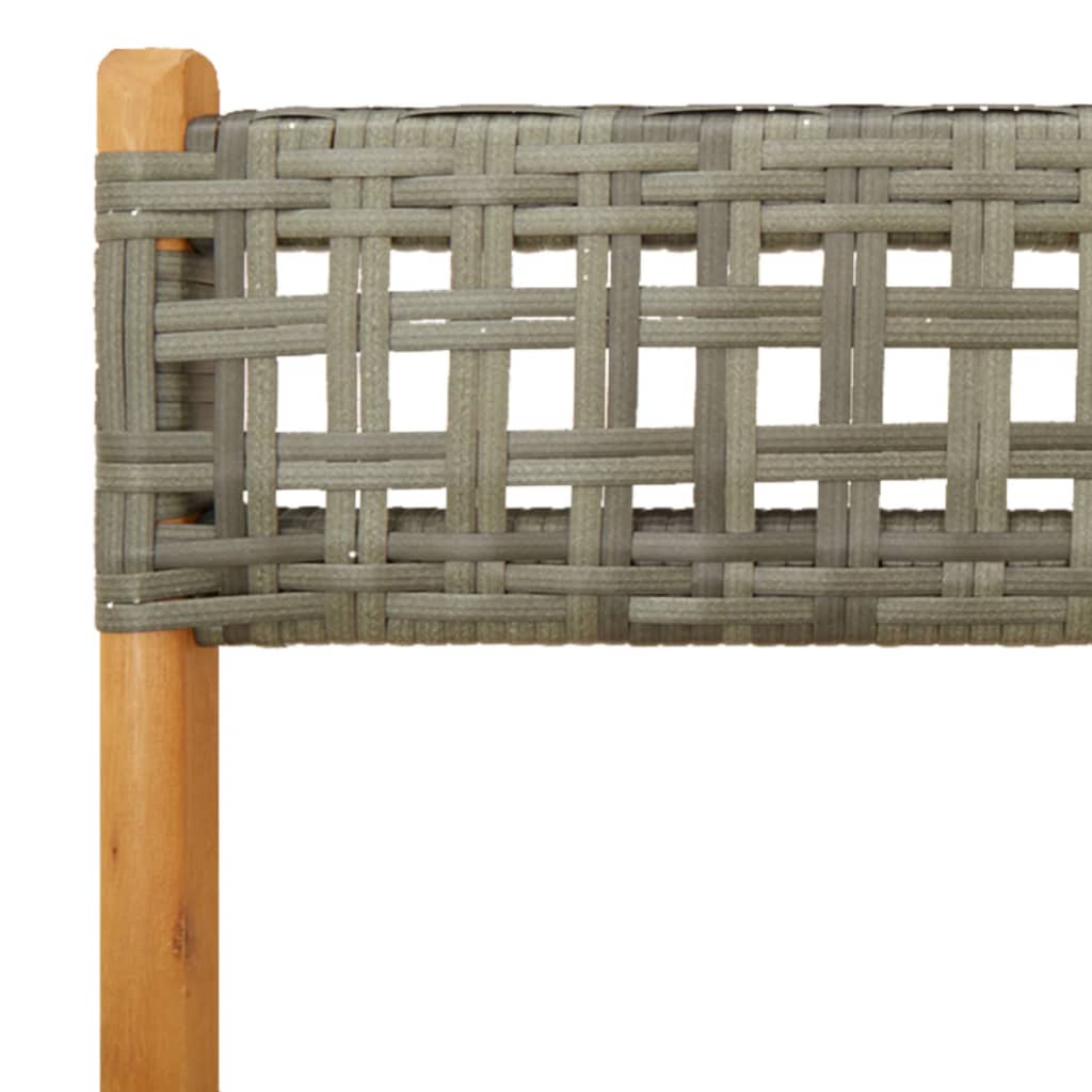 3-delige Bistroset poly rattan en massief hout grijs is nu te koop bij PeponiXL, paradijselijk wonen!