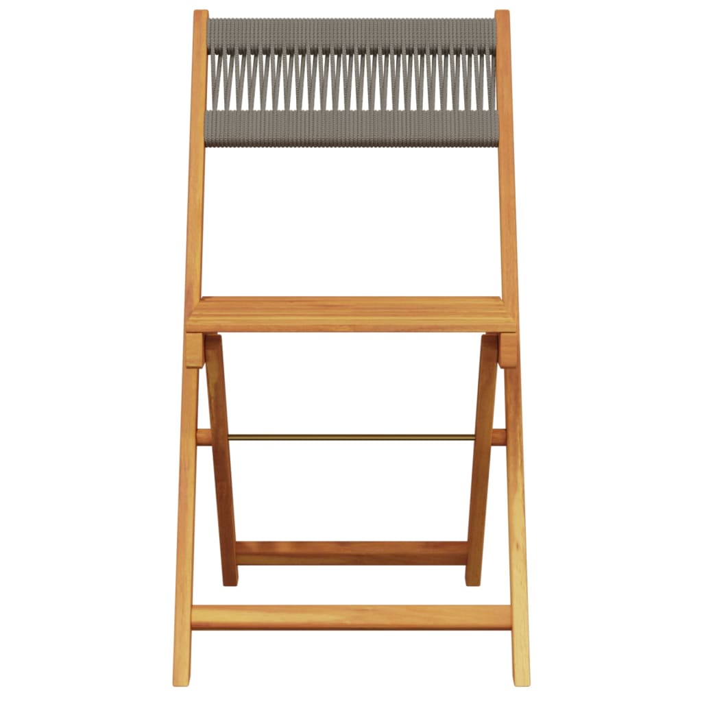 3-delige Bistroset polypropeen en massief hout grijs is nu te koop bij PeponiXL, paradijselijk wonen!