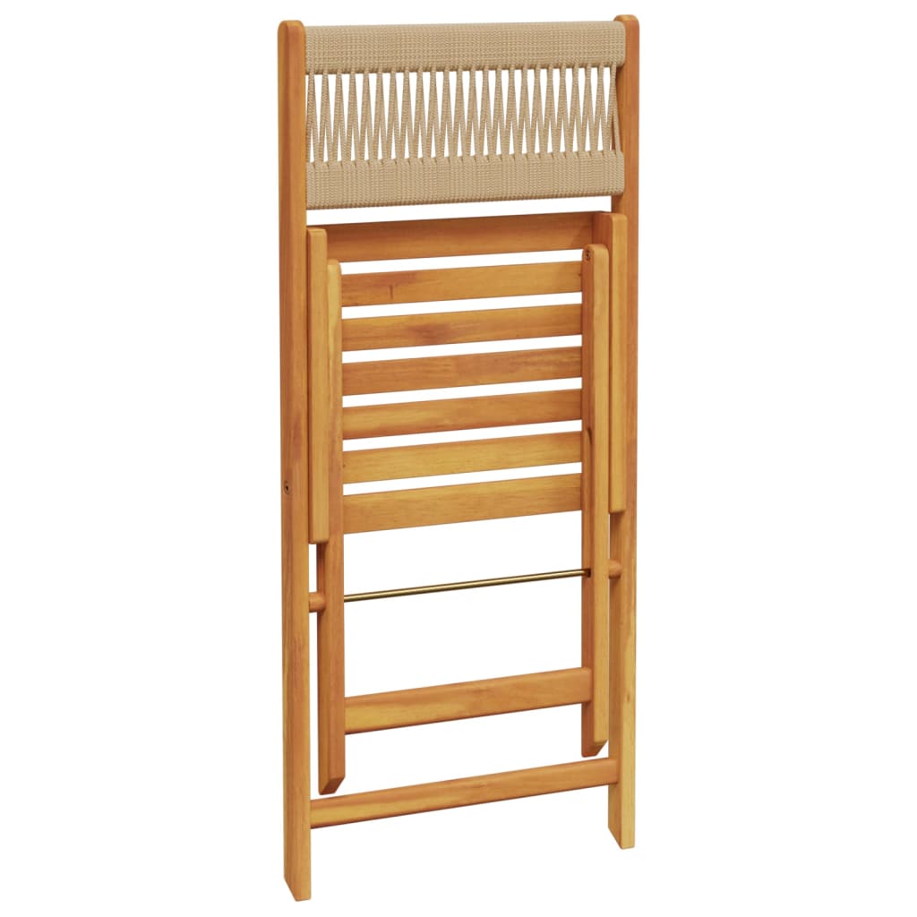 3-delige Bistroset polypropeen en massief hout beige is nu te koop bij PeponiXL, paradijselijk wonen!