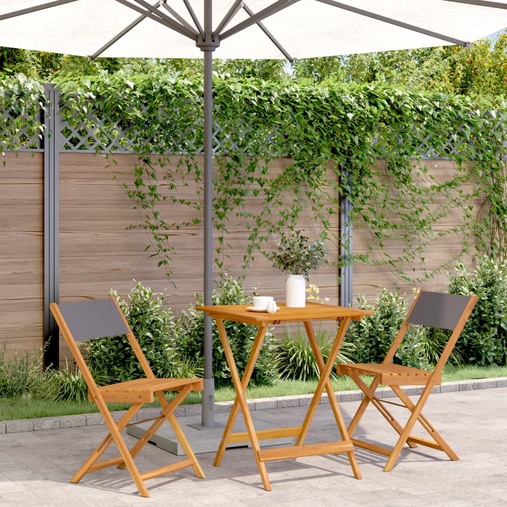 3-delige Bistroset stof en massief hout antracietkleurig is nu te koop bij PeponiXL, paradijselijk wonen!