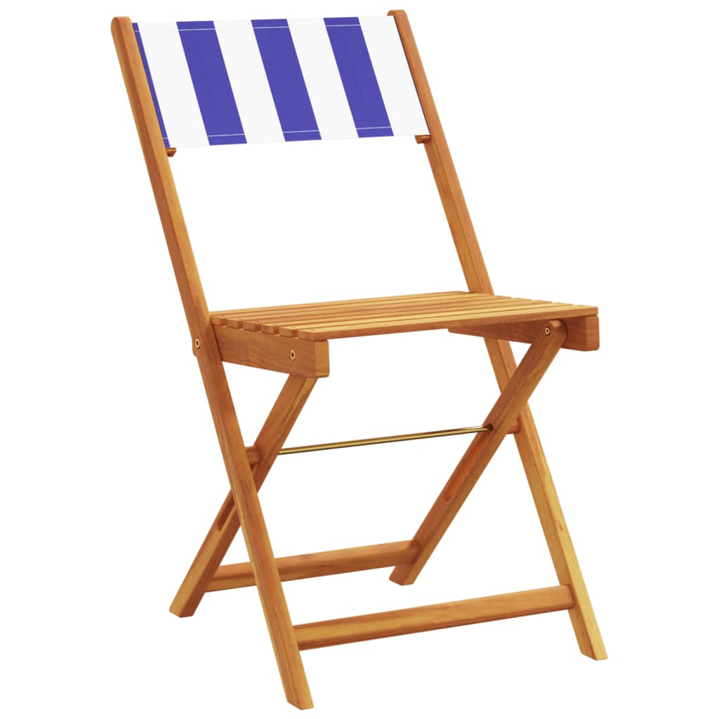 3-delige Bistroset stof en massief hout blauw en wit is nu te koop bij PeponiXL, paradijselijk wonen!