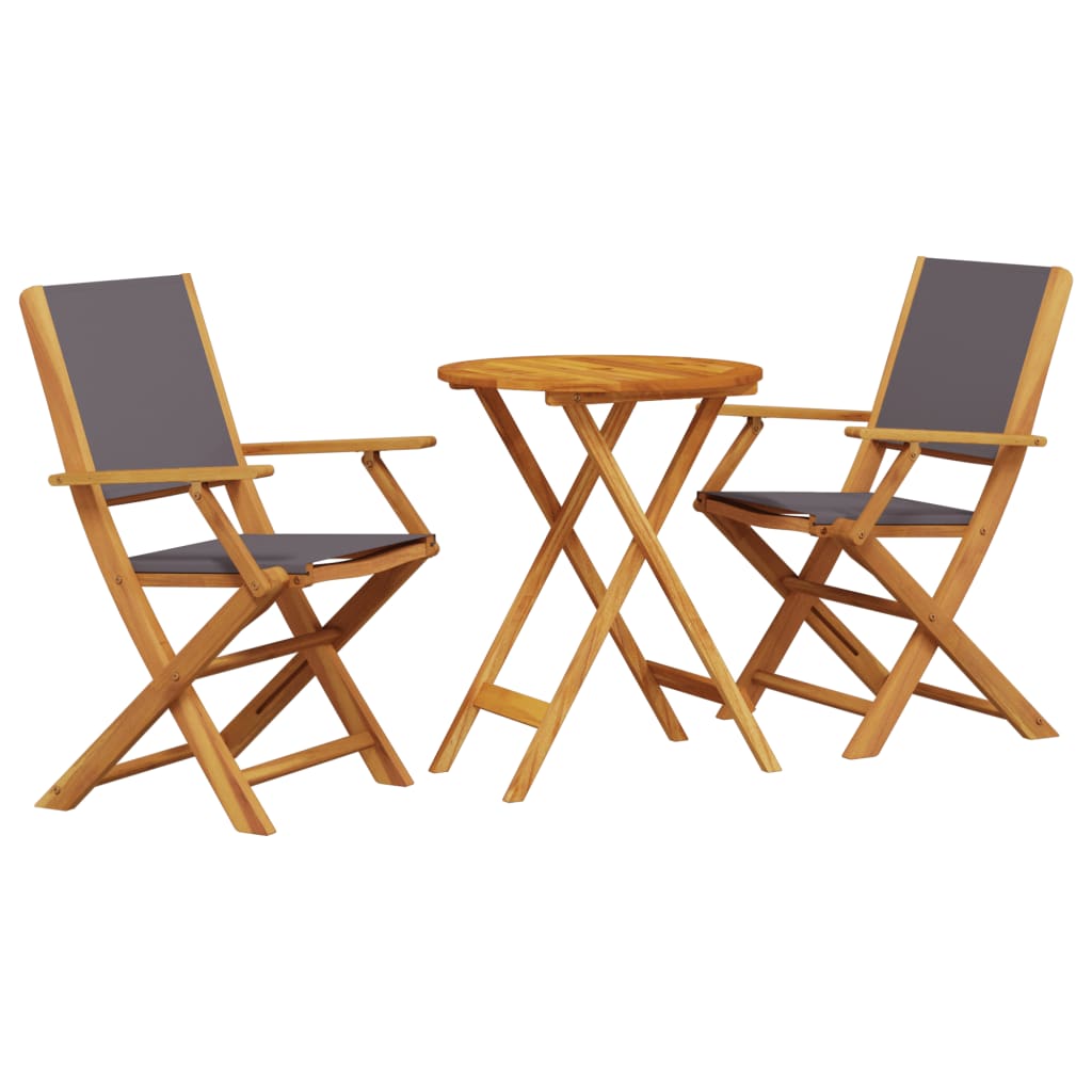 3-delige Bistroset stof en massief hout antracietkleurig is nu te koop bij PeponiXL, paradijselijk wonen!