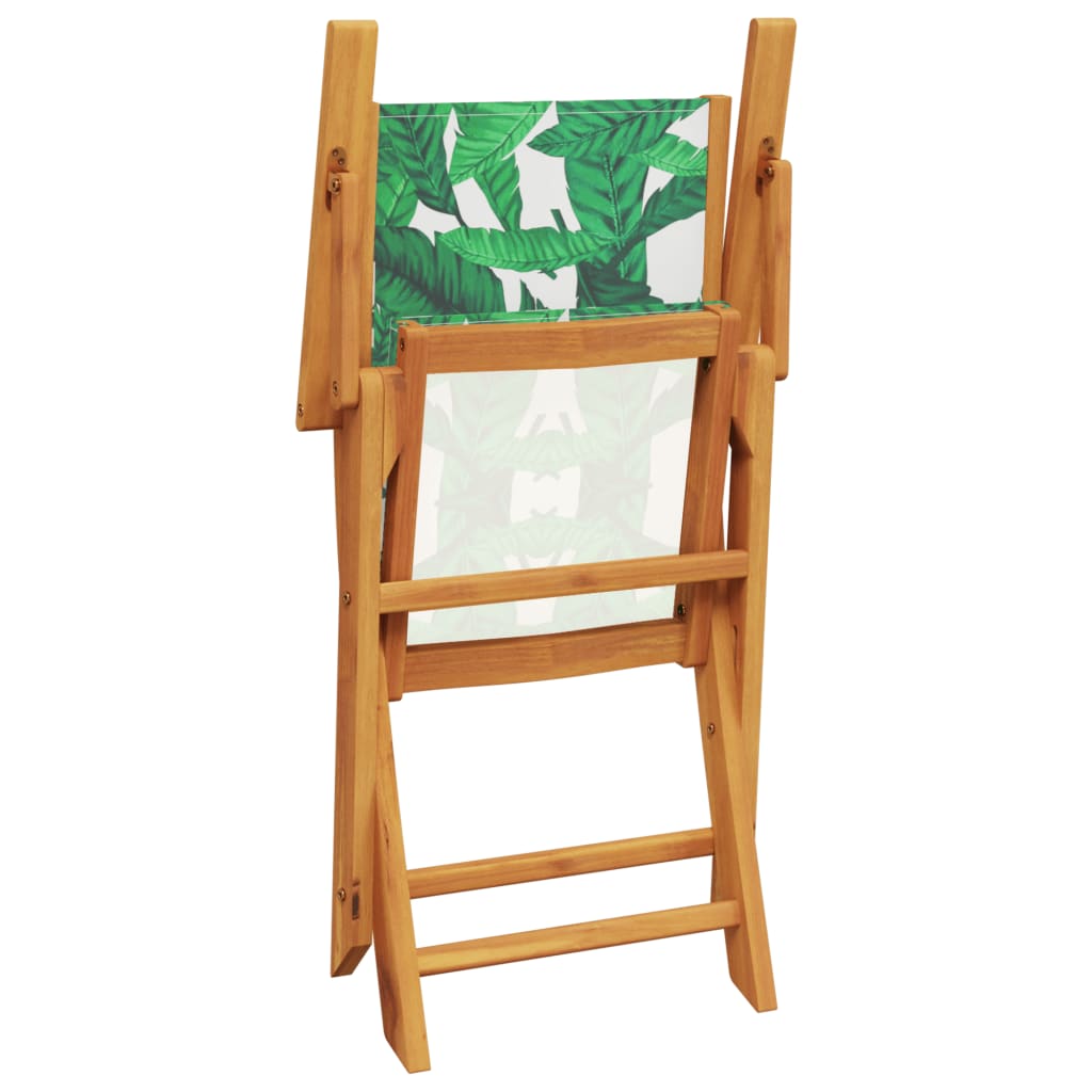 3-delige Bistroset bladpatroon stof en massief hout is nu te koop bij PeponiXL, paradijselijk wonen!