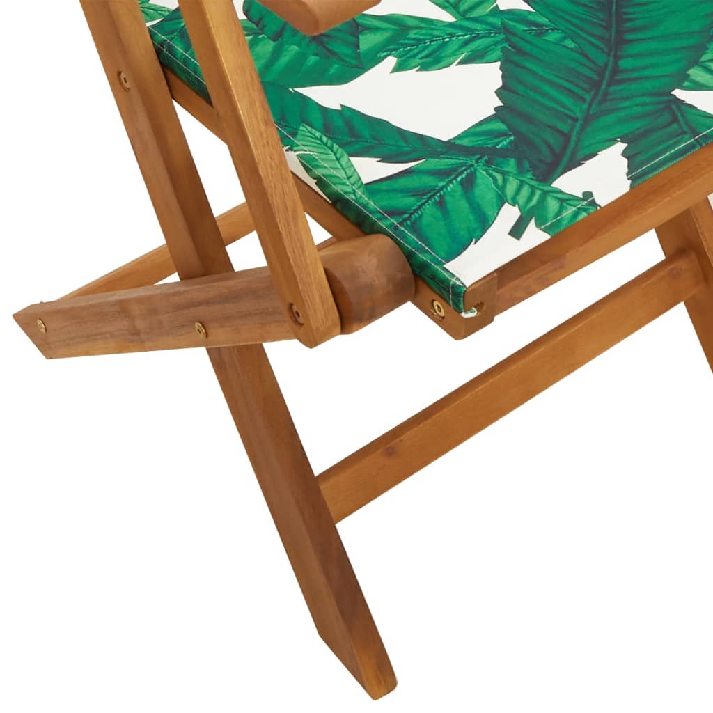3-delige Bistroset bladpatroon stof en massief hout is nu te koop bij PeponiXL, paradijselijk wonen!