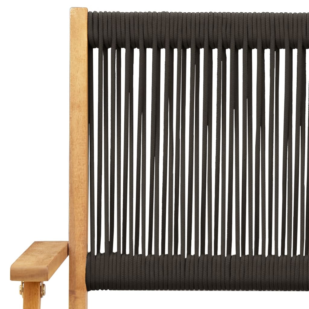 3-delige Bistroset polypropeen en massief hout zwart is nu te koop bij PeponiXL, paradijselijk wonen!