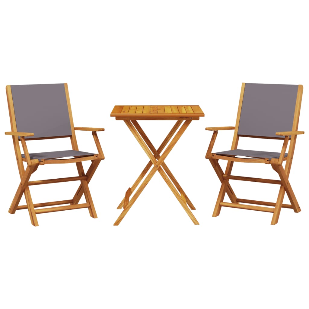 3-delige Bistroset stof en massief hout antracietkleurig is nu te koop bij PeponiXL, paradijselijk wonen!