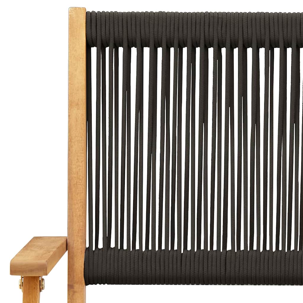 5-delige Tuinset polypropeen en massief hout zwart is nu te koop bij PeponiXL, paradijselijk wonen!