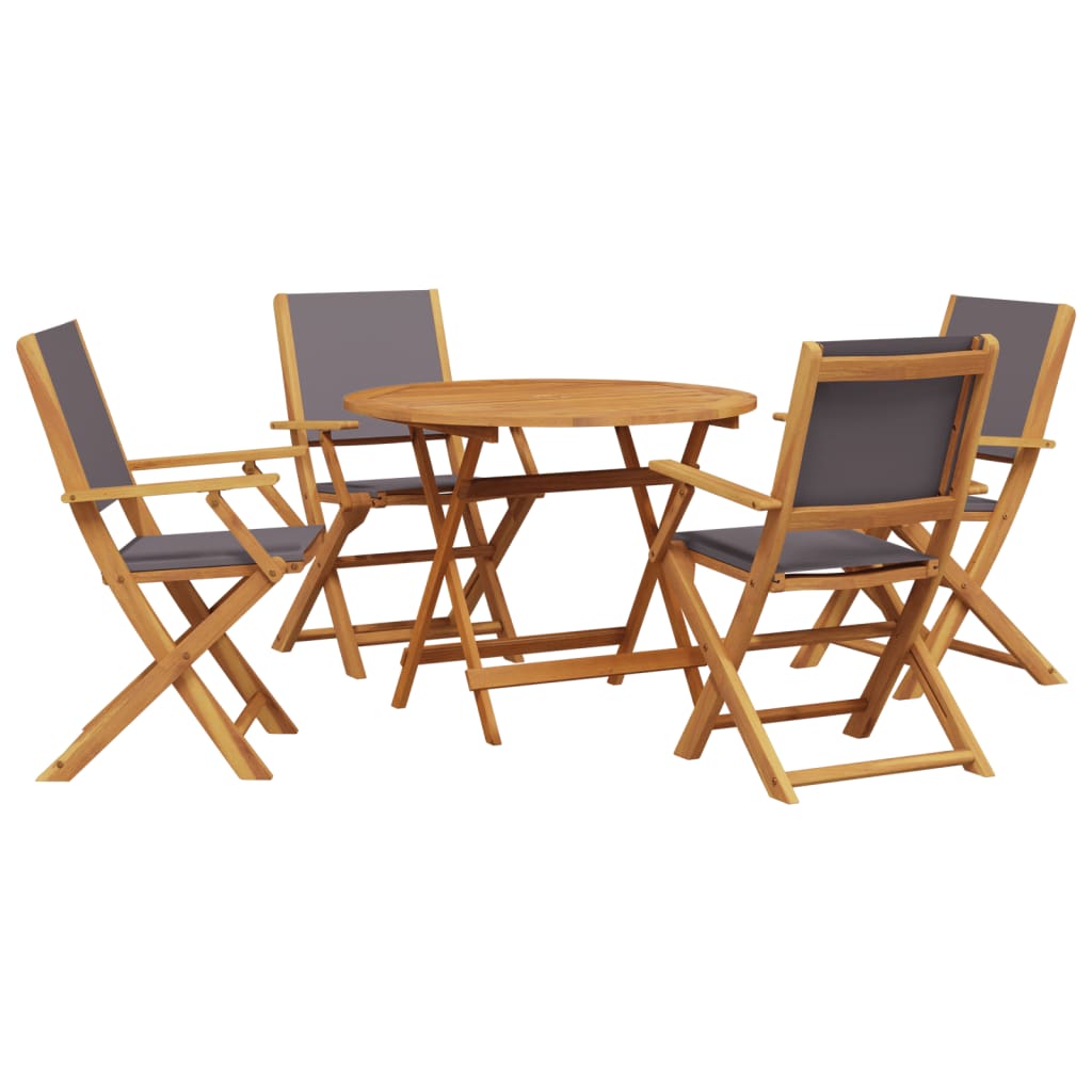 5-delige Tuinset massief hout en stof antracietkleurig is nu te koop bij PeponiXL, paradijselijk wonen!