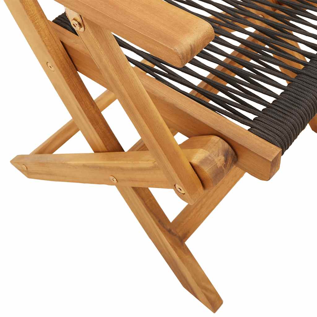 5-delige Tuinset polypropeen en massief hout zwart is nu te koop bij PeponiXL, paradijselijk wonen!