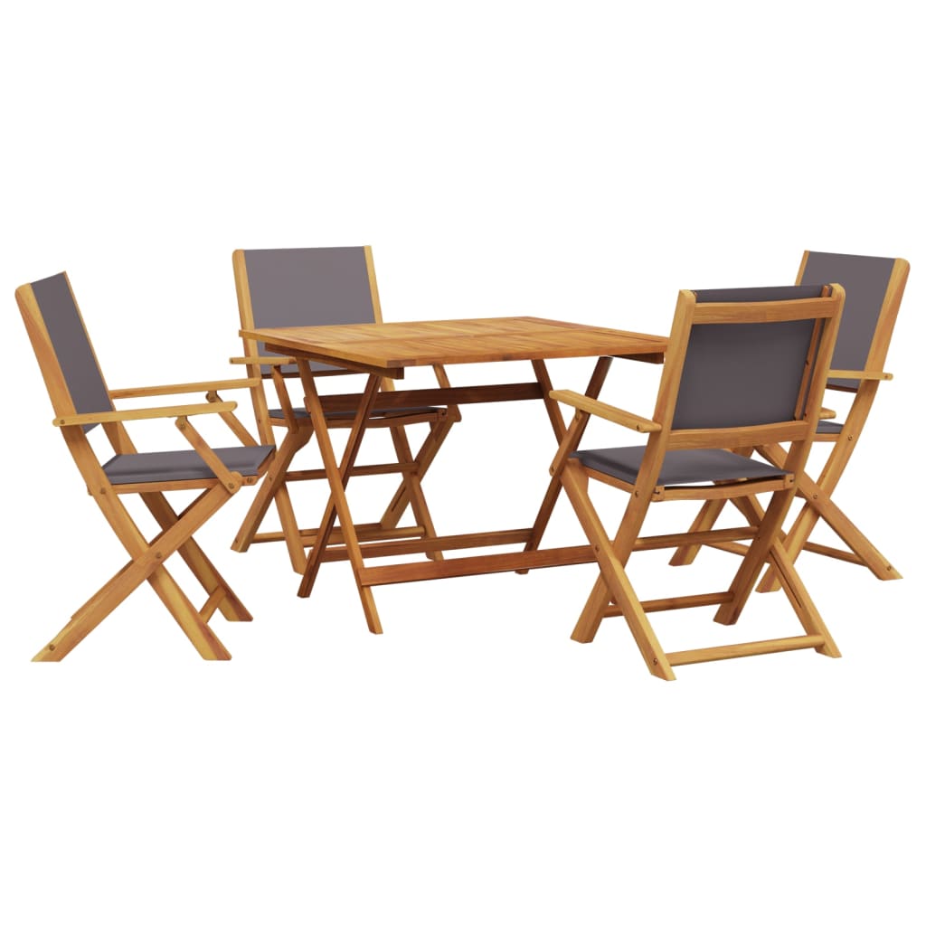 5-delige Tuinset massief hout en stof antracietkleurig is nu te koop bij PeponiXL, paradijselijk wonen!