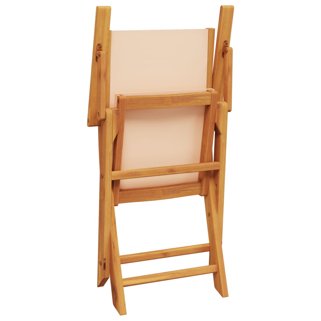 5-delige Tuinset massief hout en stof beige is nu te koop bij PeponiXL, paradijselijk wonen!