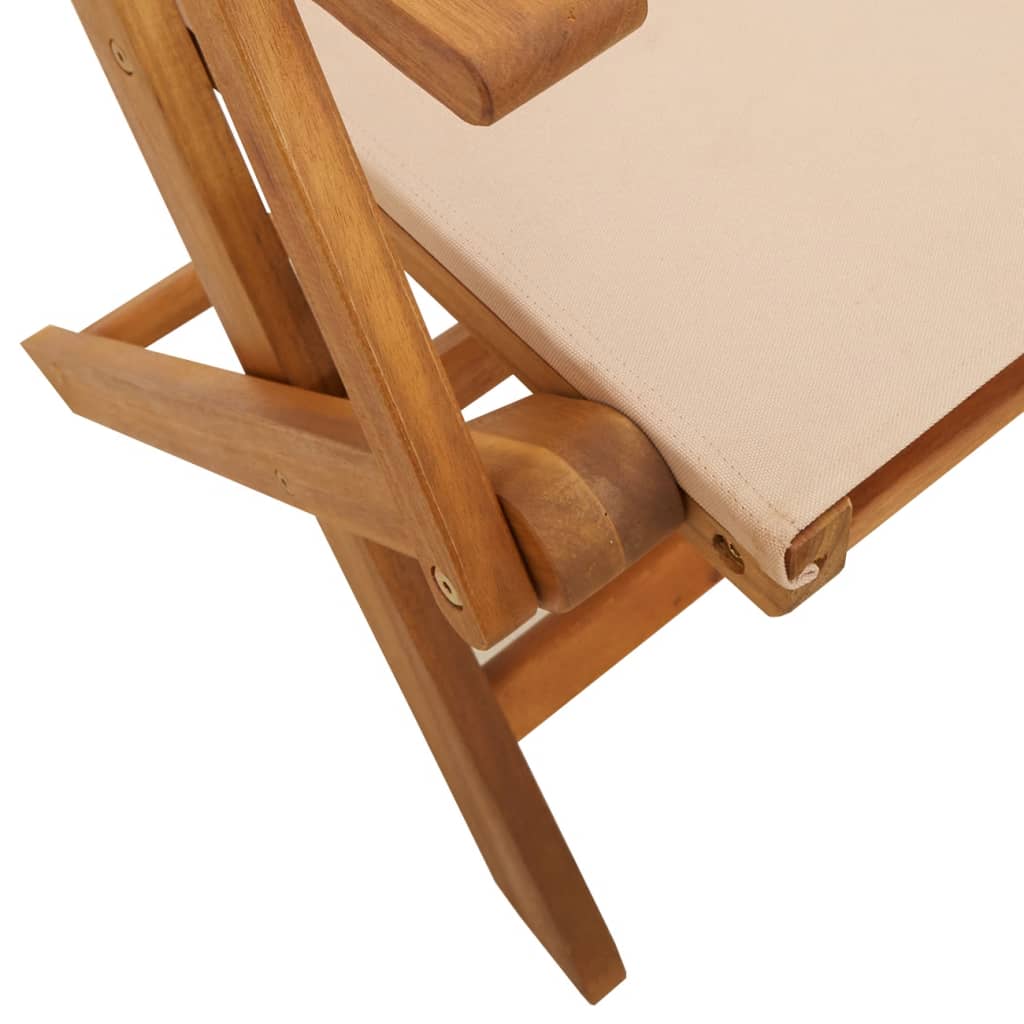 5-delige Tuinset massief hout en stof beige is nu te koop bij PeponiXL, paradijselijk wonen!