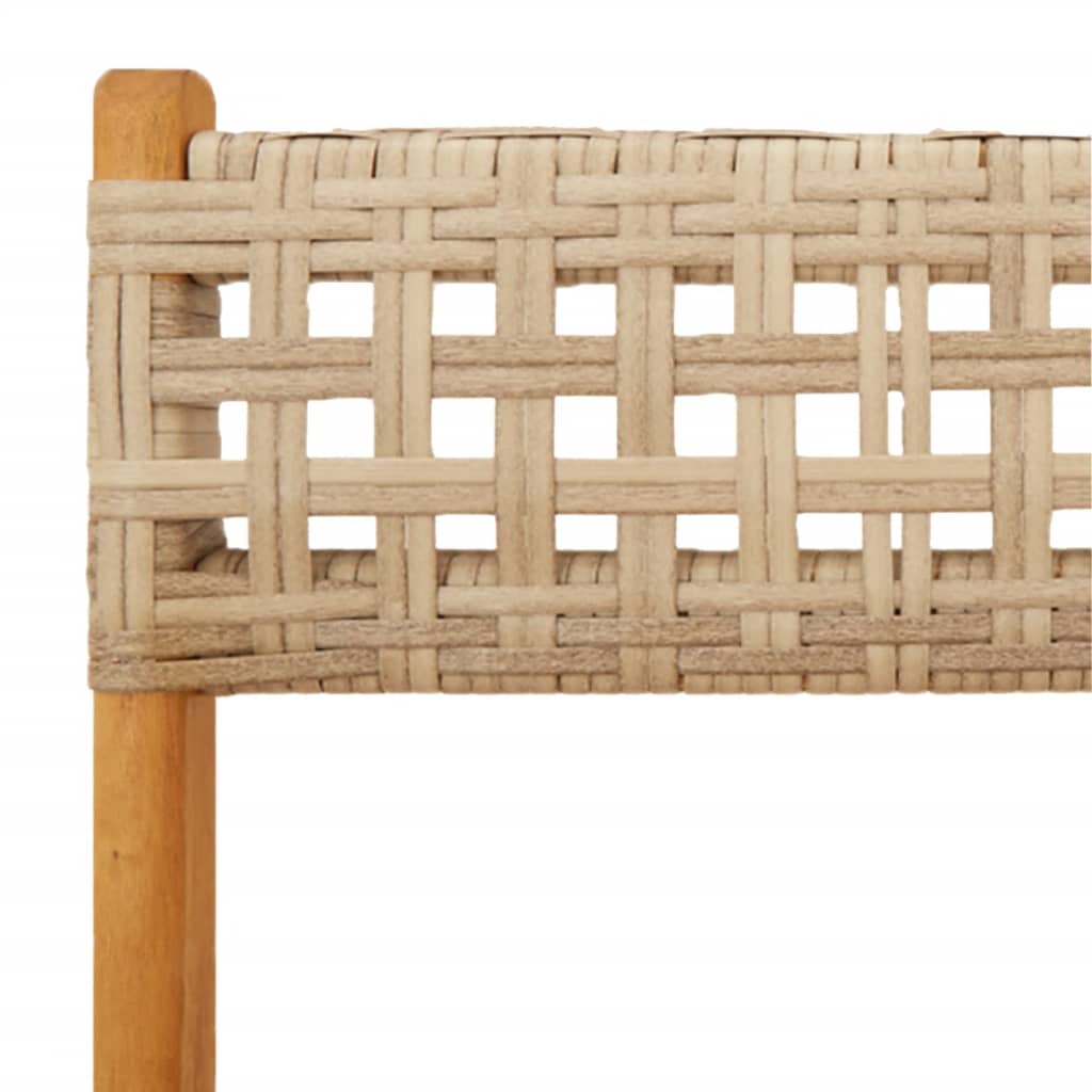 3-delige Bistroset poly rattan en massief hout beige is nu te koop bij PeponiXL, paradijselijk wonen!