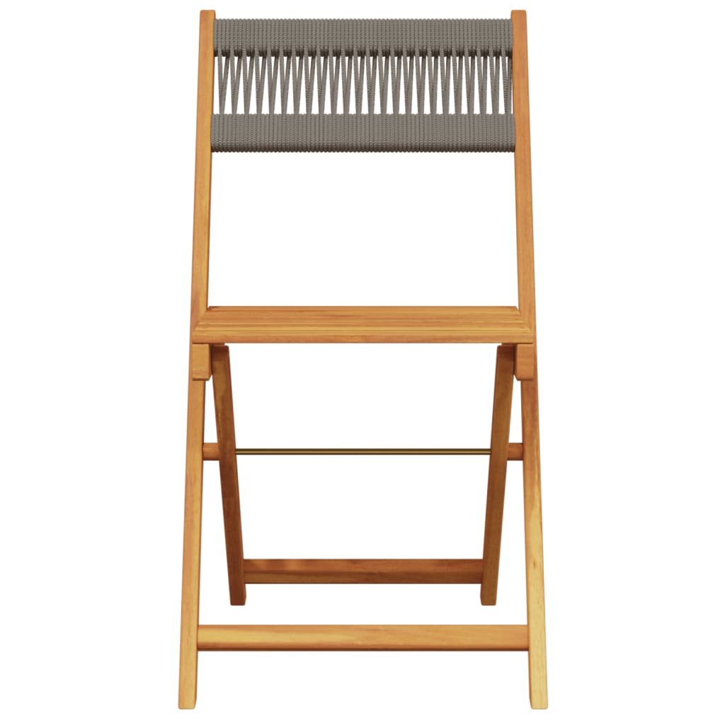 3-delige Bistroset polypropeen en massief hout grijs is nu te koop bij PeponiXL, paradijselijk wonen!