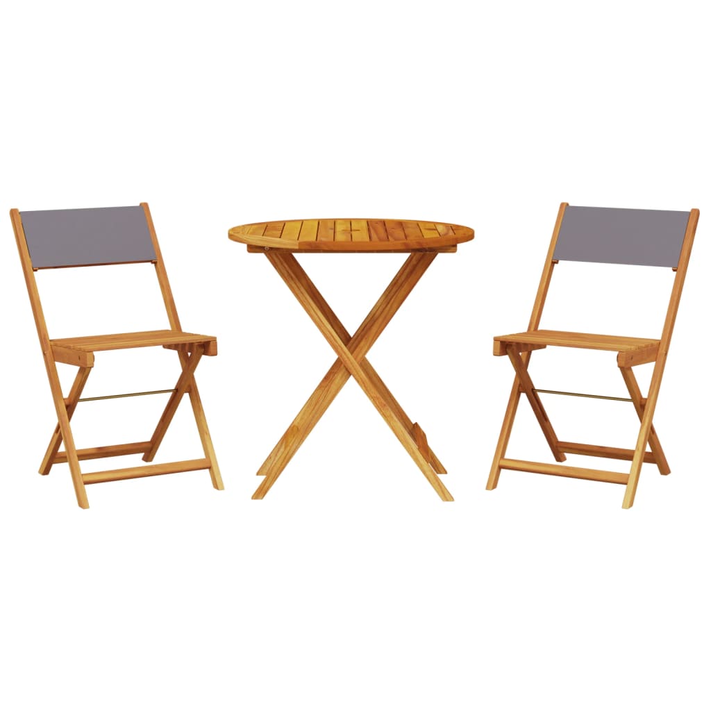 3-delige Bistroset stof en massief hout antracietkleurig is nu te koop bij PeponiXL, paradijselijk wonen!
