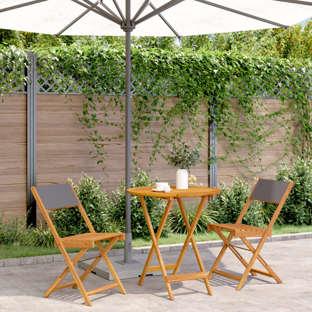 3-delige Bistroset stof en massief hout antracietkleurig is nu te koop bij PeponiXL, paradijselijk wonen!