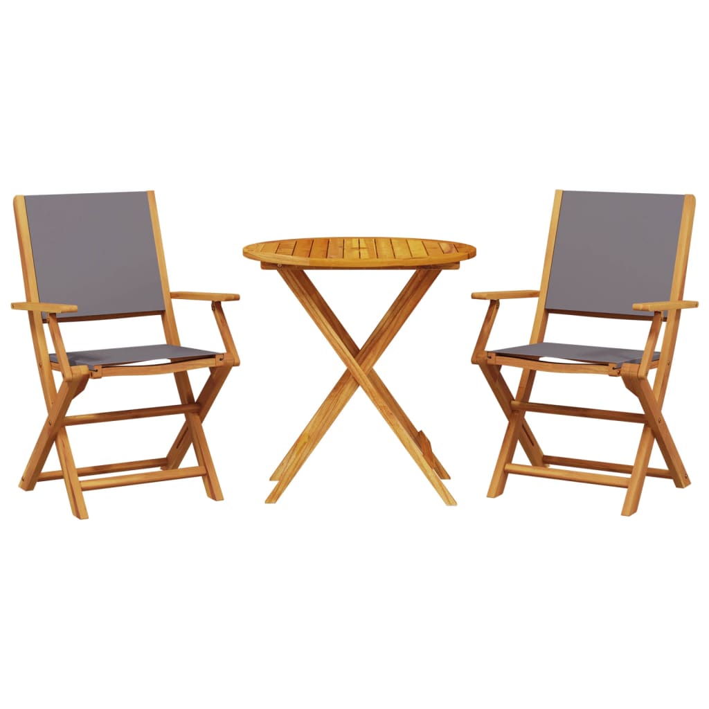 3-delige Bistroset stof en massief hout antracietkleurig is nu te koop bij PeponiXL, paradijselijk wonen!