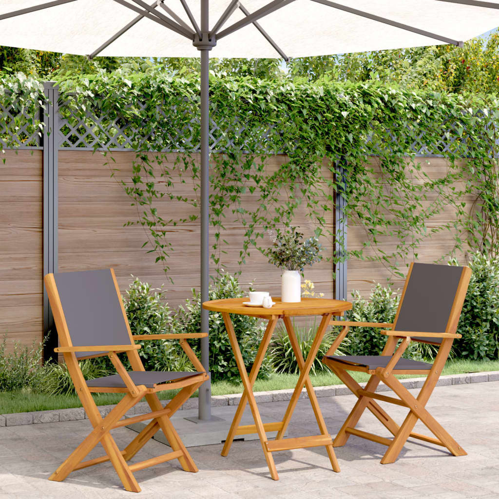 3-delige Bistroset stof en massief hout antracietkleurig is nu te koop bij PeponiXL, paradijselijk wonen!