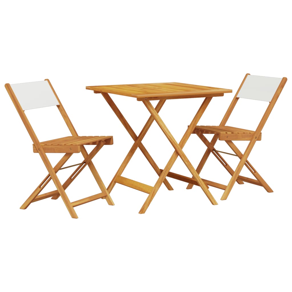 3-delige Bistroset stof en massief hout crèmewit is nu te koop bij PeponiXL, paradijselijk wonen!