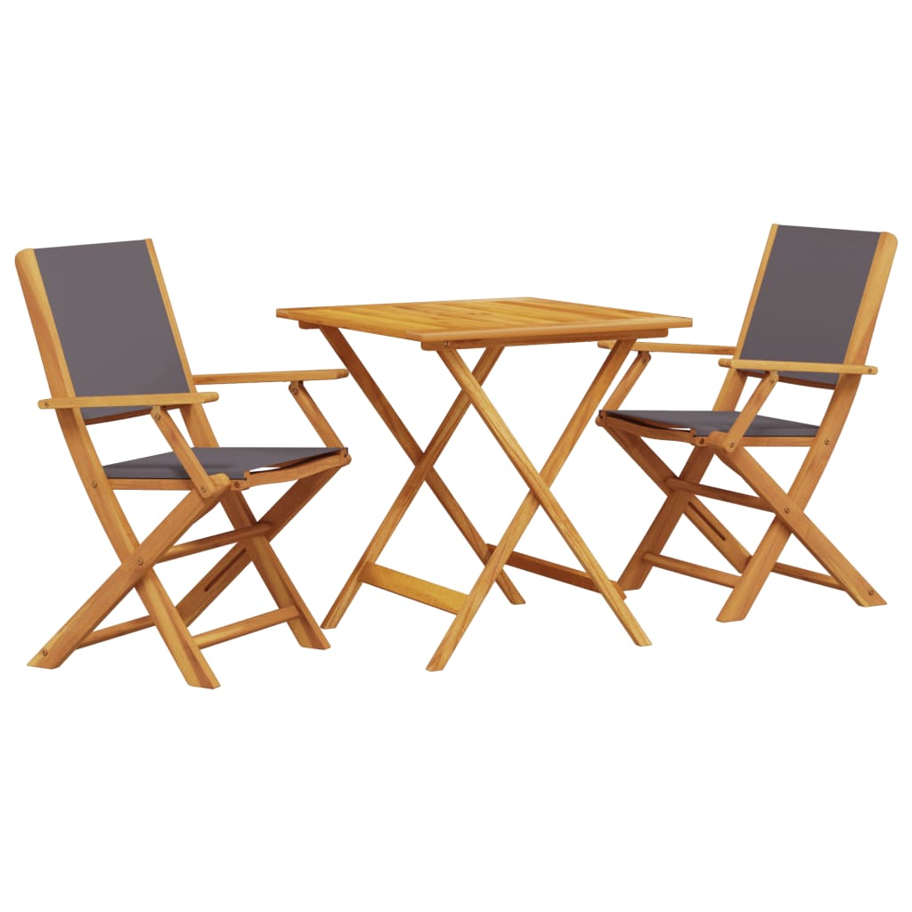 3-delige Bistroset stof en massief hout antracietkleurig is nu te koop bij PeponiXL, paradijselijk wonen!