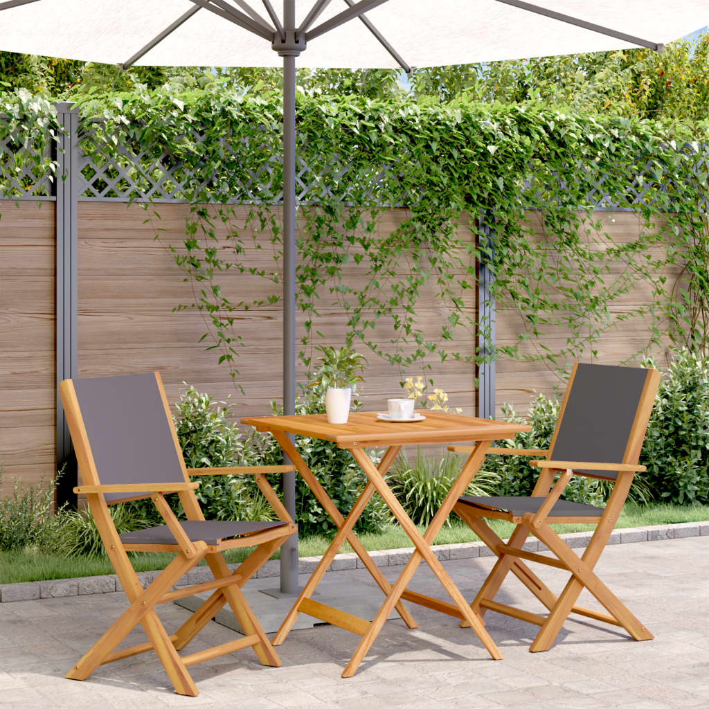 3-delige Bistroset stof en massief hout antracietkleurig is nu te koop bij PeponiXL, paradijselijk wonen!