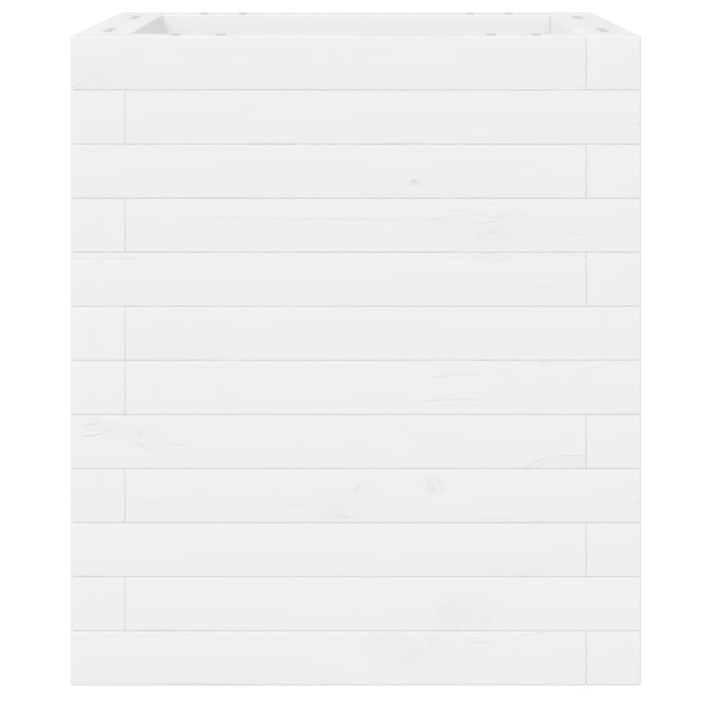 Plantenbak 40x40x46 cm massief grenenhout wit is nu te koop bij PeponiXL, paradijselijk wonen!