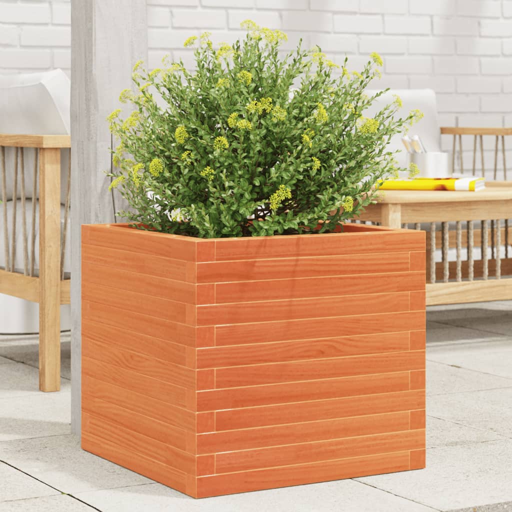 Plantenbak 50x50x46 cm massief grenenhout wasbruin is nu te koop bij PeponiXL, paradijselijk wonen!