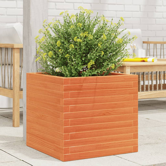 Plantenbak 50x50x46 cm massief grenenhout wasbruin is nu te koop bij PeponiXL, paradijselijk wonen!
