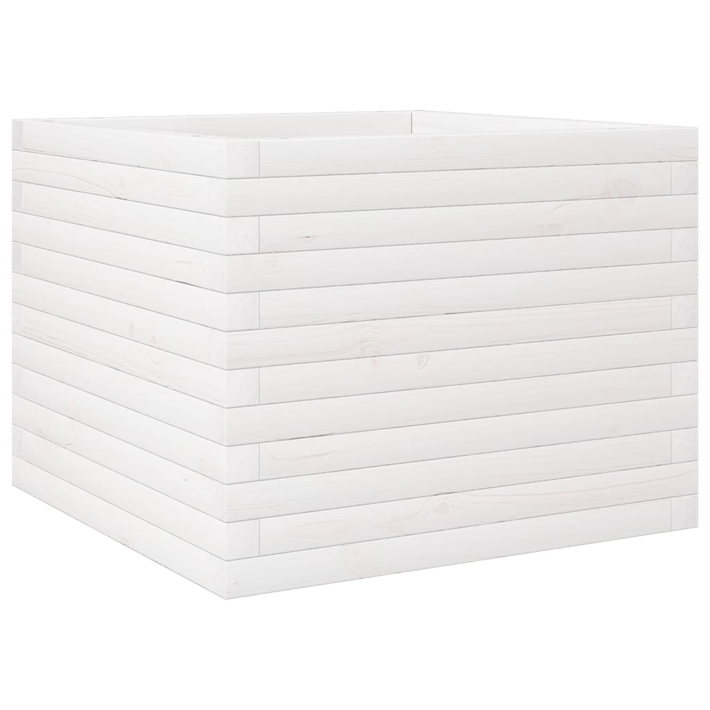 Plantenbak 60x60x46 cm massief grenenhout wit is nu te koop bij PeponiXL, paradijselijk wonen!