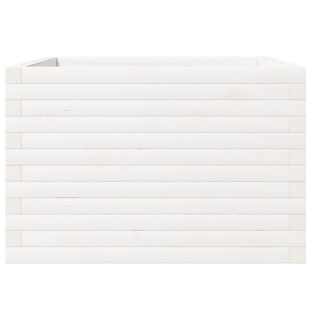 Plantenbak 70x70x46 cm massief grenenhout wit is nu te koop bij PeponiXL, paradijselijk wonen!