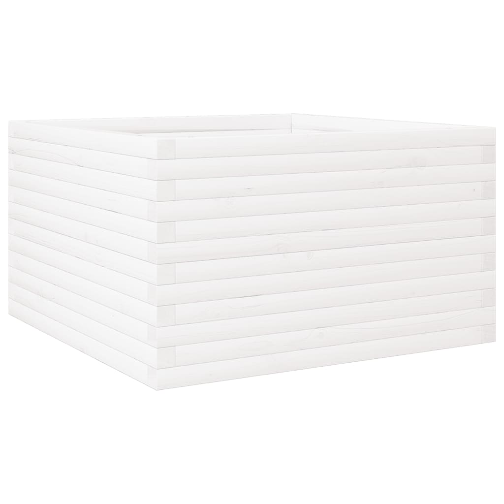 Plantenbak 80x80x46 cm massief grenenhout wit is nu te koop bij PeponiXL, paradijselijk wonen!
