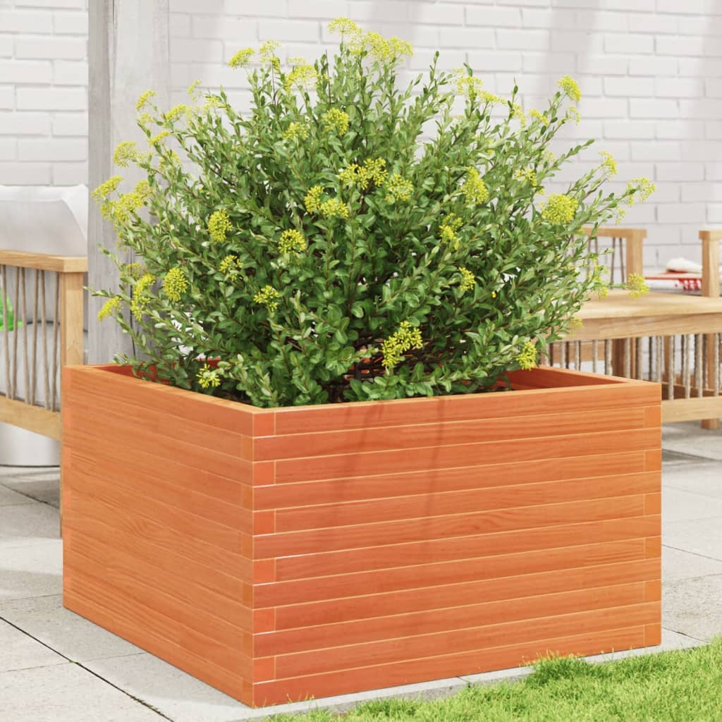 Plantenbak 80x80x46 cm massief grenenhout wasbruin is nu te koop bij PeponiXL, paradijselijk wonen!