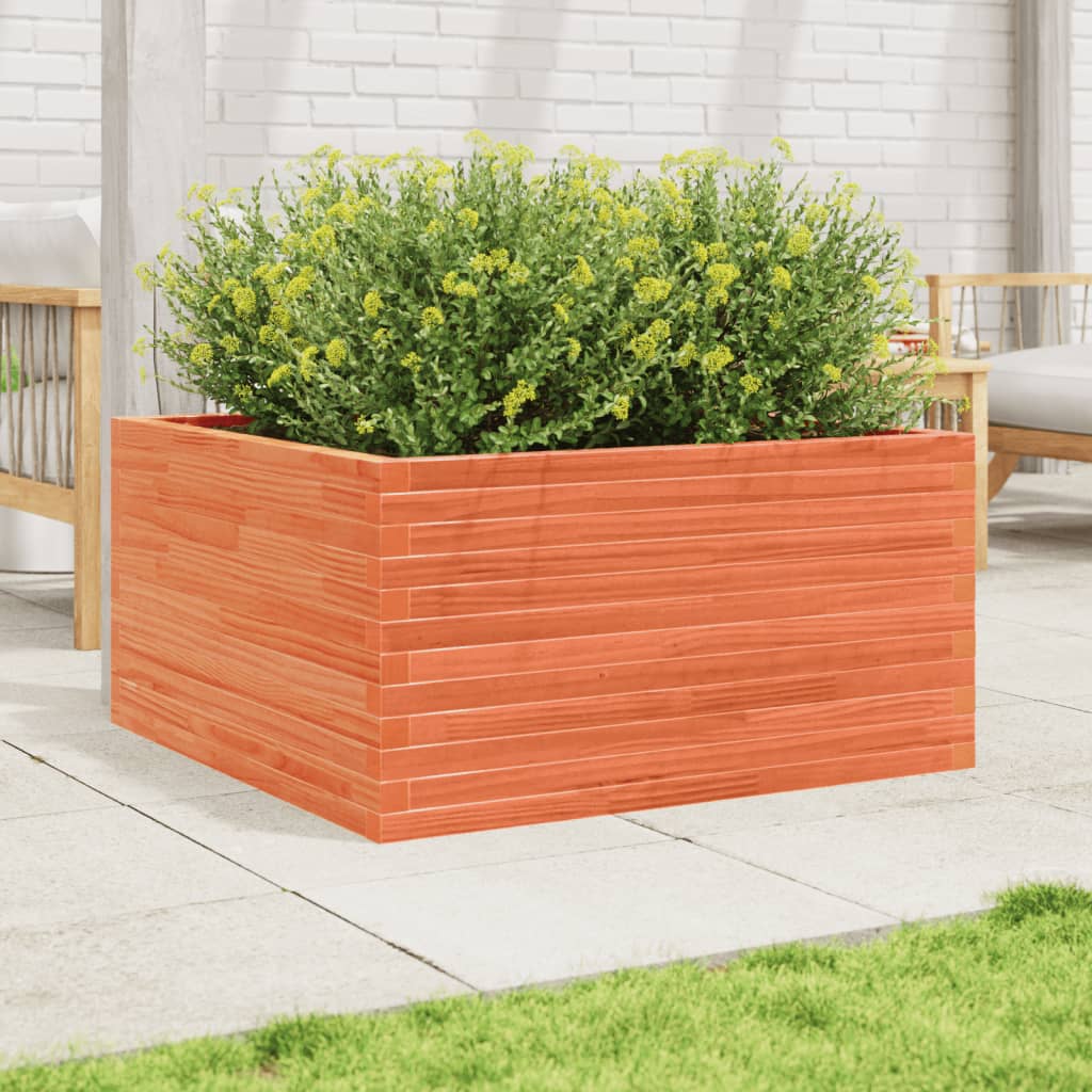 Plantenbak 90x90x46 cm massief grenenhout wasbruin is nu te koop bij PeponiXL, paradijselijk wonen!