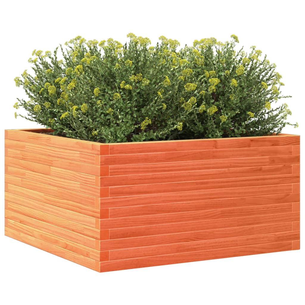 Plantenbak 90x90x46 cm massief grenenhout wasbruin is nu te koop bij PeponiXL, paradijselijk wonen!