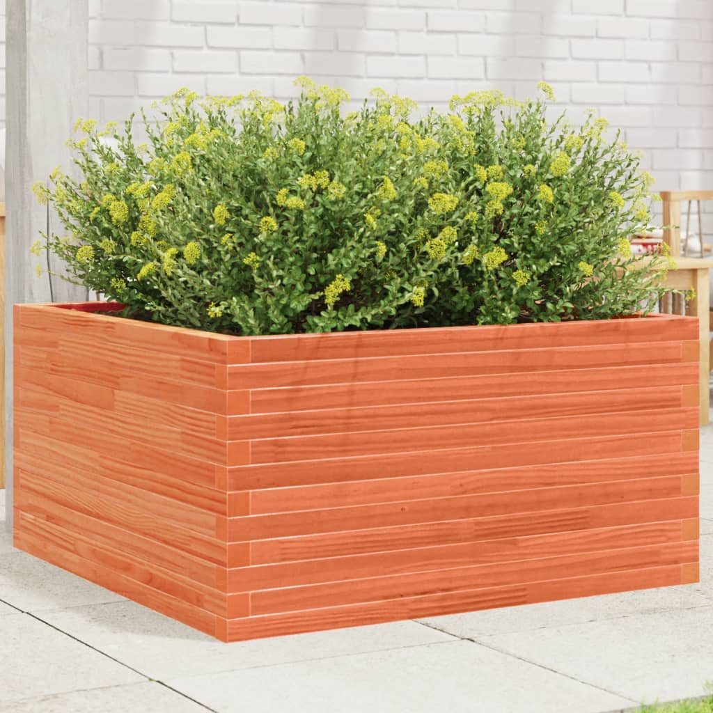 Plantenbak 90x90x46 cm massief grenenhout wasbruin is nu te koop bij PeponiXL, paradijselijk wonen!